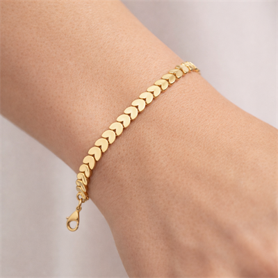 Figürlü Sade Altın Bileklik