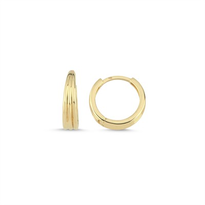 Layer Halka Altın Küpe