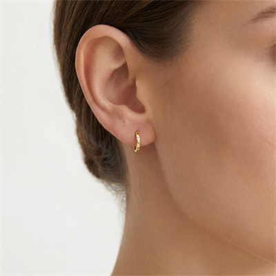 Minimal Halka Altın Küpe