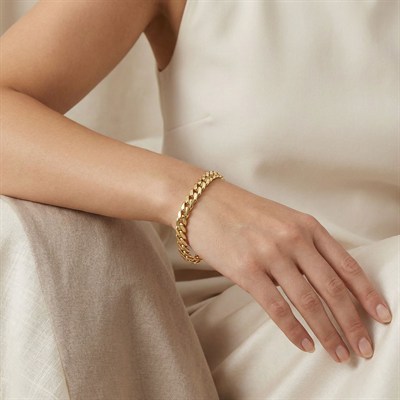 Sade Bombeli Gurmet Altın Bileklik