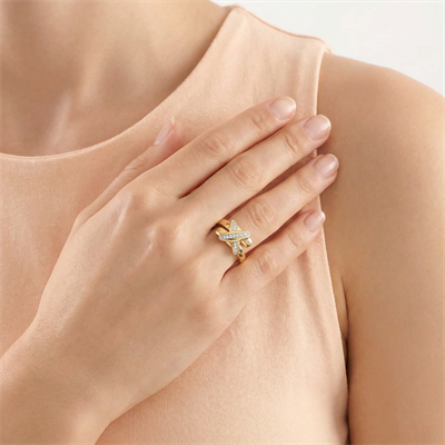 Yıldız Bağı Model Trend Altın Yüzük 