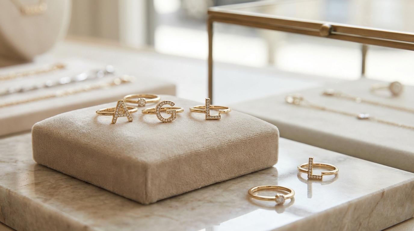 Harf Yüzük,Mücevherat Tasarımı,Pırlanta Yüzük