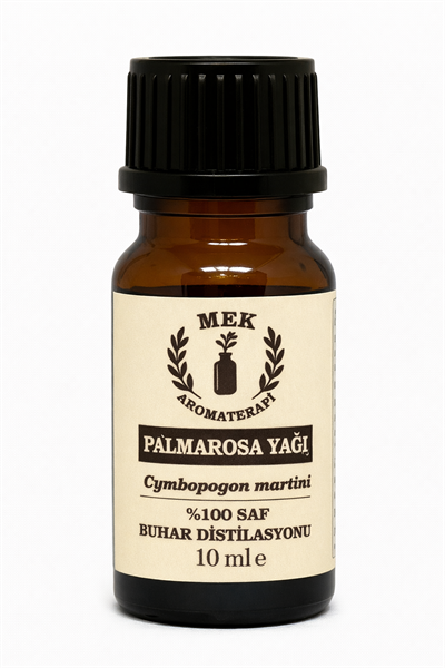 Palmarosa Yağı 10 ml - %100 Saf Ve Doğal - Cam Damlalıklı - Cymbopogon Martini