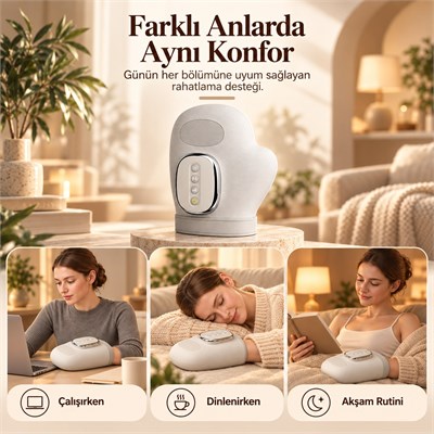 Akıllı El Masaj Aleti Şarjlı Parmak Avuç İçi Bilek Rahatlatıcı Isıtmalı Hava Kompresyonlu Terapi 