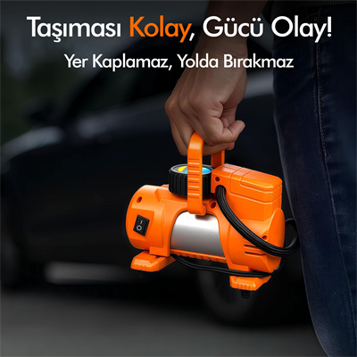 Araç Çakmak Girişli Dijital Hava Kompresörü Lastik Şişirme Pompası 12V Taşınabilir Oto Kokusu Hediye
