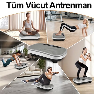 Bluetooth LED Işıklı Titreşimli Egzersiz Platformu Kumandalı Ev Fitness Aleti Direnç Lastiği Hediye