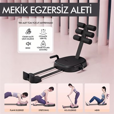 Çok Fonksiyonlu Mekik Aleti Ev Kol Üst Vücut Karın ve Core Egzersiz Cihazı Pilates Çorabı Hediye