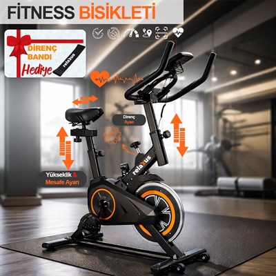 Dikey Ev Fitness Bisikleti LED Ekran Kardiyo Egzersiz Aleti Spinning Bike Nabız Direnç Lastiği Hediy