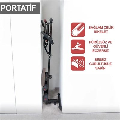 Hidrolik Katlanabilir Kürek Çekme Aleti Gösterge Ev Kardiyo Tüm Vücut Egzersiz Direnç Lastiği Hediye