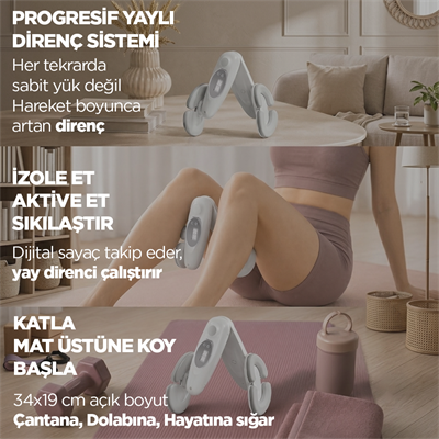 İç Bacak Egzersiz Aleti Thigh Master Kegel Cihazı Pelvik Taban Kas Aleti Kalça ve Kol Sıkılaştırıcı