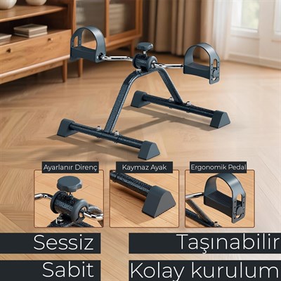 Mini Pedal Egzersiz Kondisyon Bisikleti Taşınabilir Dirençli Ev Aleti El Ve Ayak Pedallı Spor Cihazı