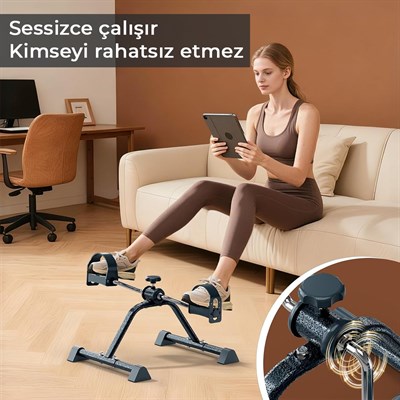 Mini Pedal Egzersiz Kondisyon Bisikleti Taşınabilir Dirençli Ev Aleti El Ve Ayak Pedallı Spor Cihazı