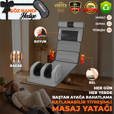 RLX20 Katlanabilir Elektrikli Tam Vücut Isıtmalı Masaj Yatağı Boyun Masaj Cihazı Ayak Masaj Cihazı
