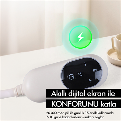 Sıkmalı Ovmalı Isıtmalı Kafa Masaj Cihazı Şarjlı Akıllı Yoğurma Baş ve Göz Masaj Aleti