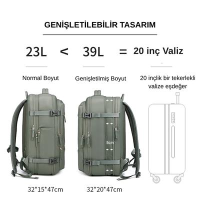 Su Geçirmez 39L Seyahat Sırt Çantası - 16