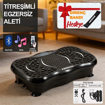 Yüksek Titreşimli Egzersiz Platformu Bluetooth Masaj Aleti Ev Fitness Cihazı Direnç Lastiği Hediye