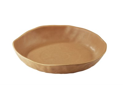 WOOD MAT TURUNCU ÇUKUR PORSELEN