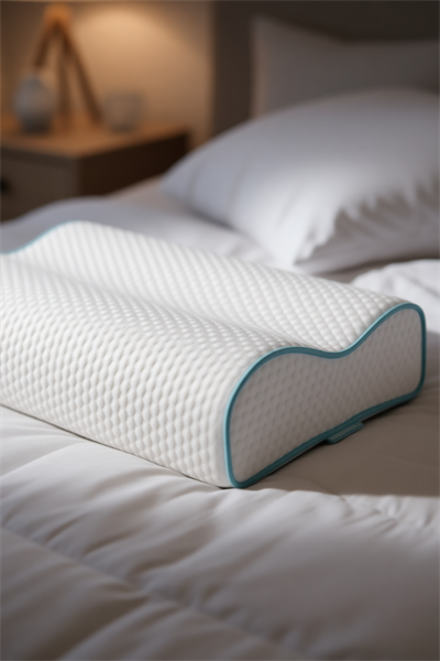 Ortopedik Çift Boyun Destekli Ergonomik Visco Yastık Memory Foam  60x40x14/12 cm