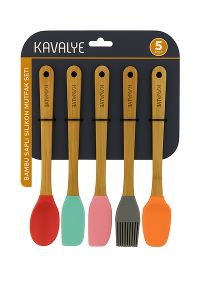 KAVALYE BAMBU SAP 5 PARÇA SİLK.MUTFAK SET 21 CM A&B