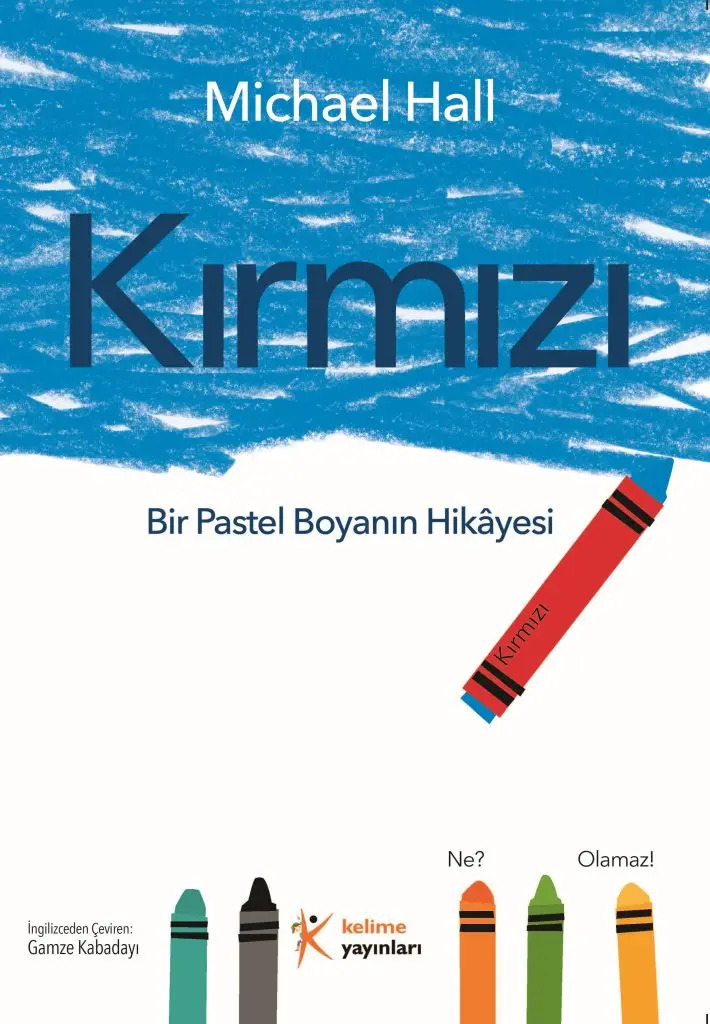 Kırmızı'nın rengi mavi olmasına rağmen etiketinde ''kırmızı'' yazmaktadır. Ailesi, öğretmenleri, arkadaşları hatta tüm araç gereçler onun kırmızı olmasına yardım etmeye çalışırlar ama bu imkânsızdır. Bir gün Kırmızı'nın yeni bir arkadaşı olur; onun yeteneklerini ve gerçekte kim olduğunu keşfetmesini sağlar. 🤗  