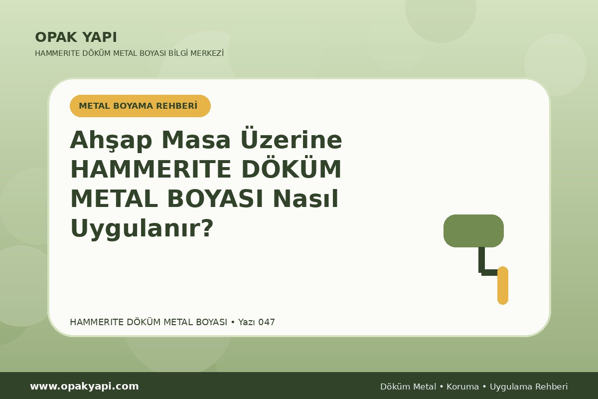 Ahşap Masa Üzerine Marshall Hammerite Döküm Metal Boyası Nasıl Uygulanır?