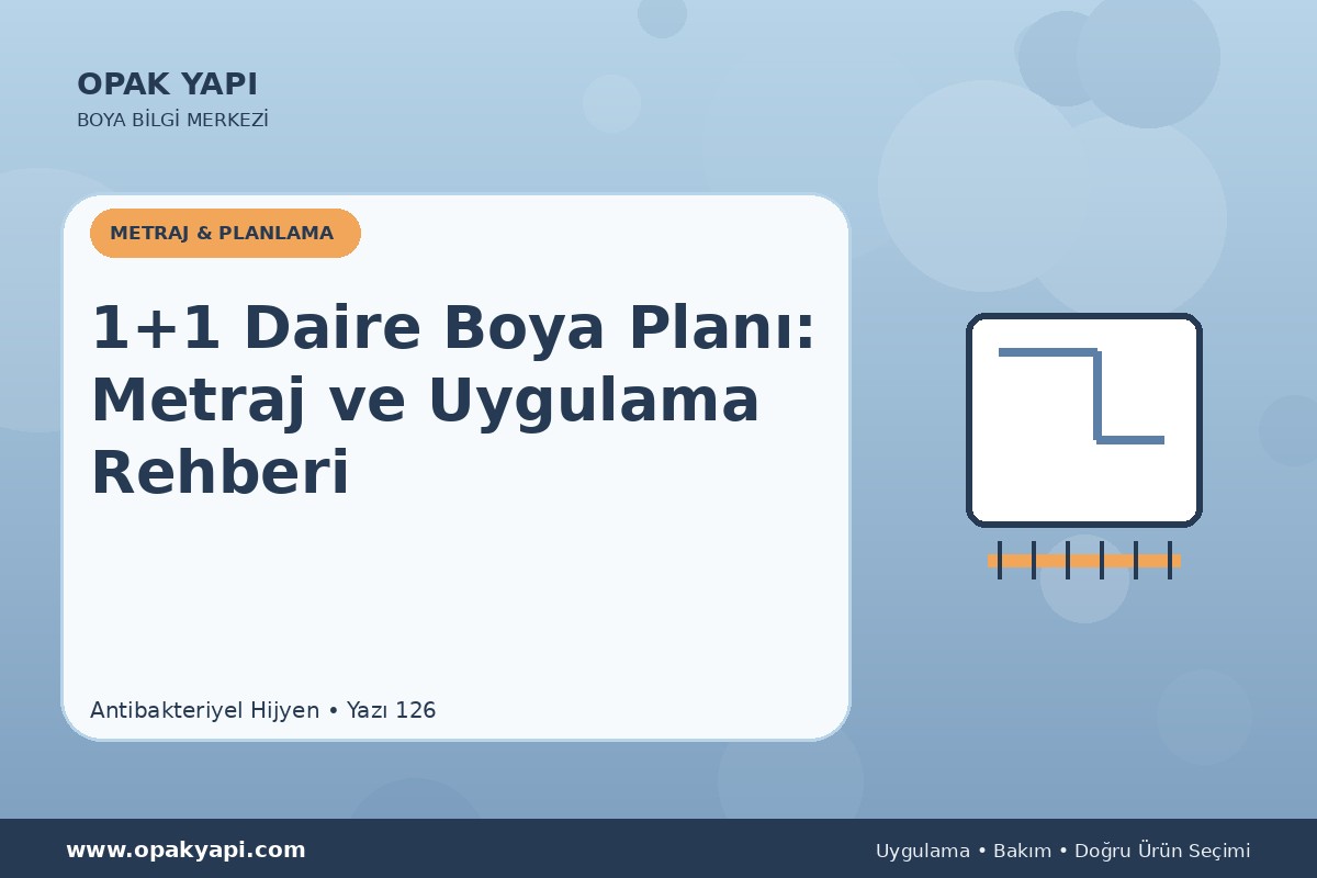 Antibakteriyel Hijyen 1+1 Daire Boya Planı: Metraj ve Uygulama Rehberi