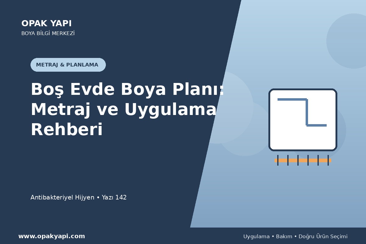 Antibakteriyel Hijyen Boş Evde Boya Planı: Metraj ve Uygulama Rehberi