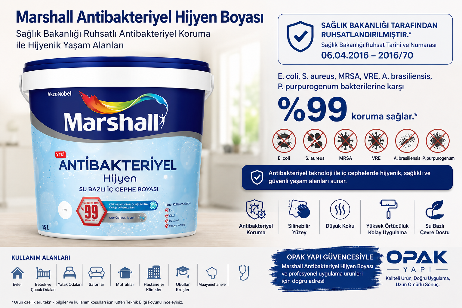 Antibakteriyel Hijyen Boya Nedir? Neden Uygulanır