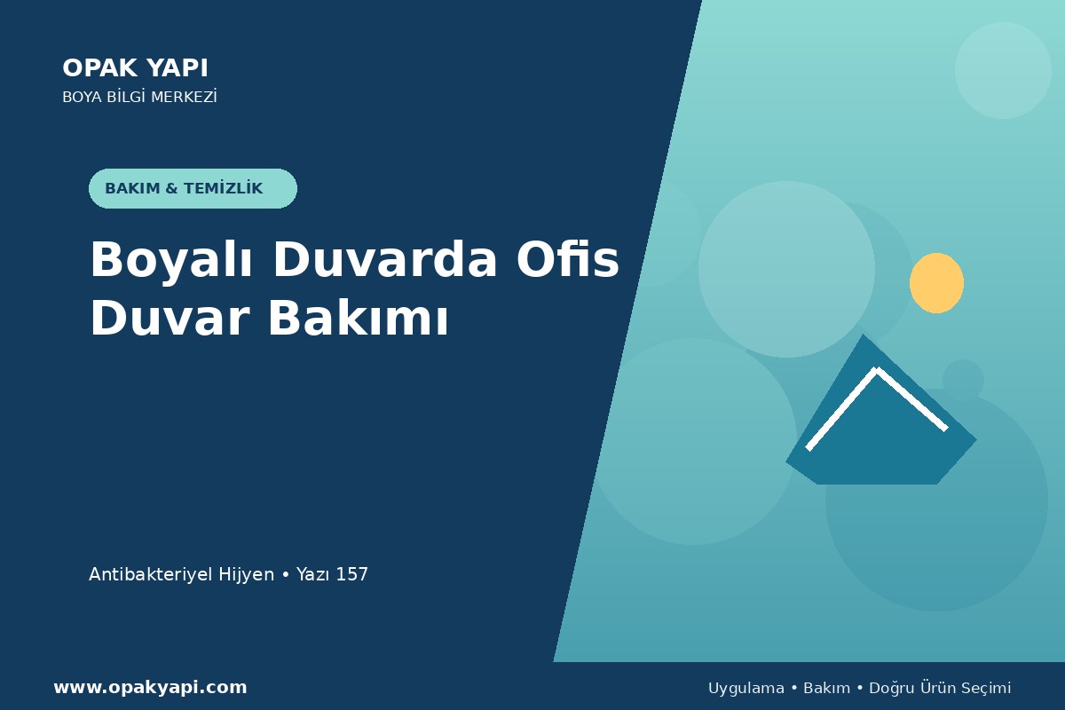 Antibakteriyel Hijyen Boyalı Duvarda Ofis Duvar Bakımı