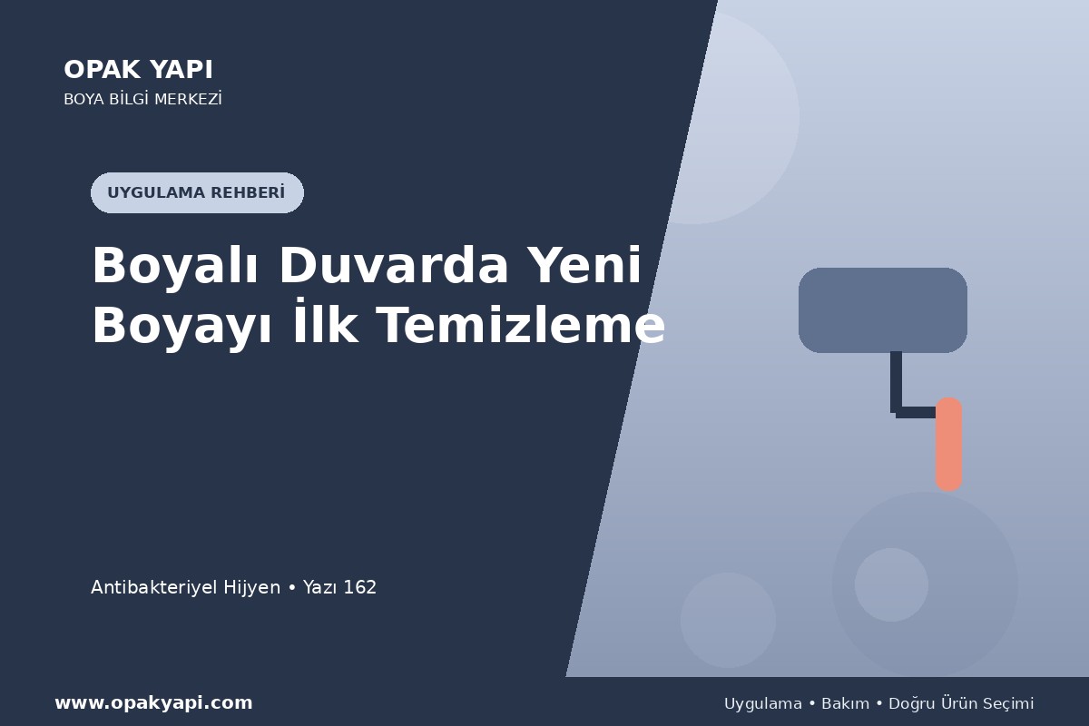 Antibakteriyel Hijyen Boyalı Duvarda Yeni Boyayı İlk Temizleme