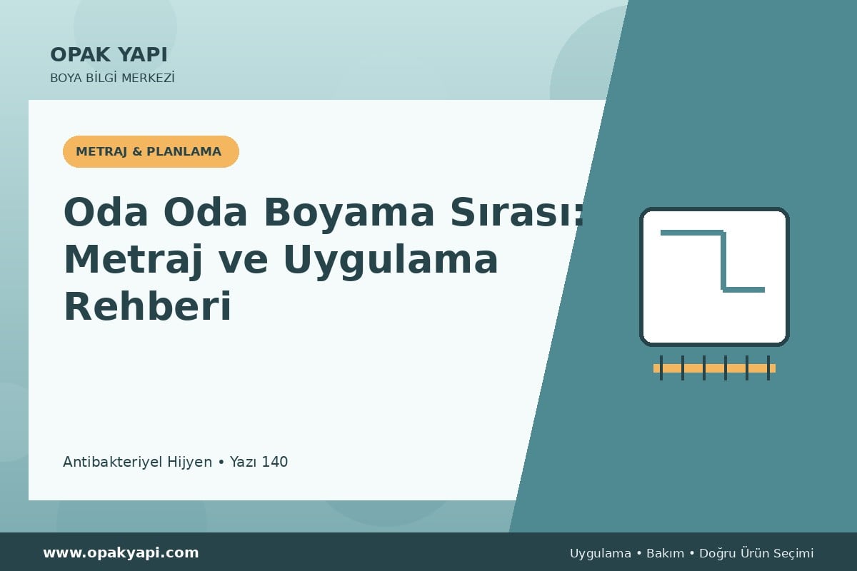 Antibakteriyel Hijyen Oda Oda Boyama Sırası: Metraj ve Uygulama Rehberi