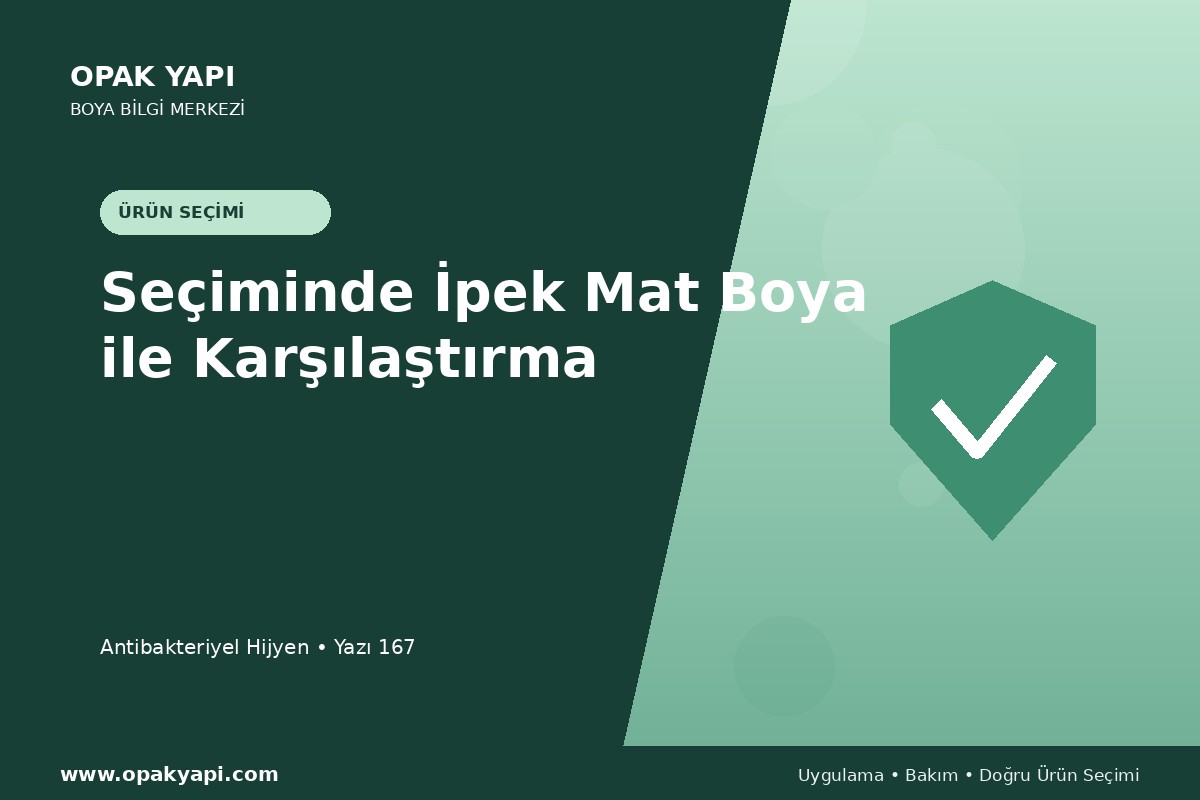 Antibakteriyel Hijyen Seçiminde İpek Mat Boya ile Karşılaştırma