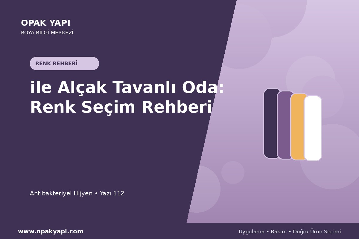 Antibakteriyel Hijyen ile Alçak Tavanlı Oda: Renk Seçim Rehberi