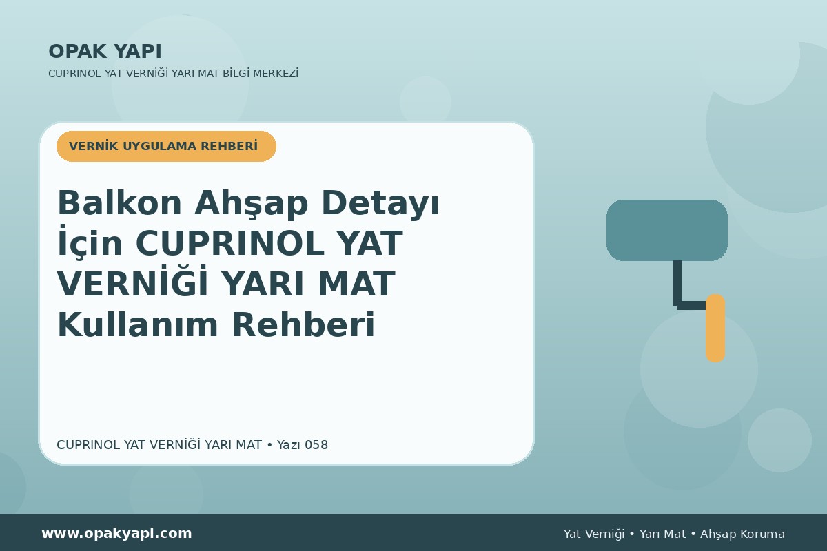 Balkon Ahşap Detayı İçin Marshall Cuprinol Classic Yat Vernik Yarı Mat Kullanım Rehberi