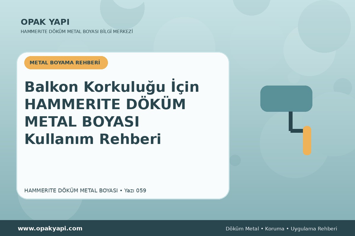 Balkon Korkuluğu İçin Marshall Hammerite Döküm Metal Boyası Kullanım Rehberi