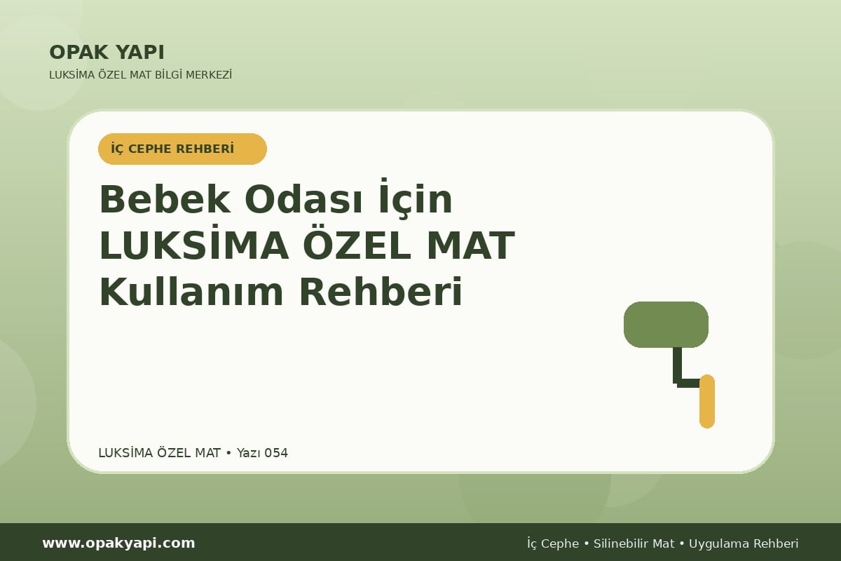 Bebek Odası İçin Marshall Luksima Silikonlu Özel Mat Kullanım Rehberi