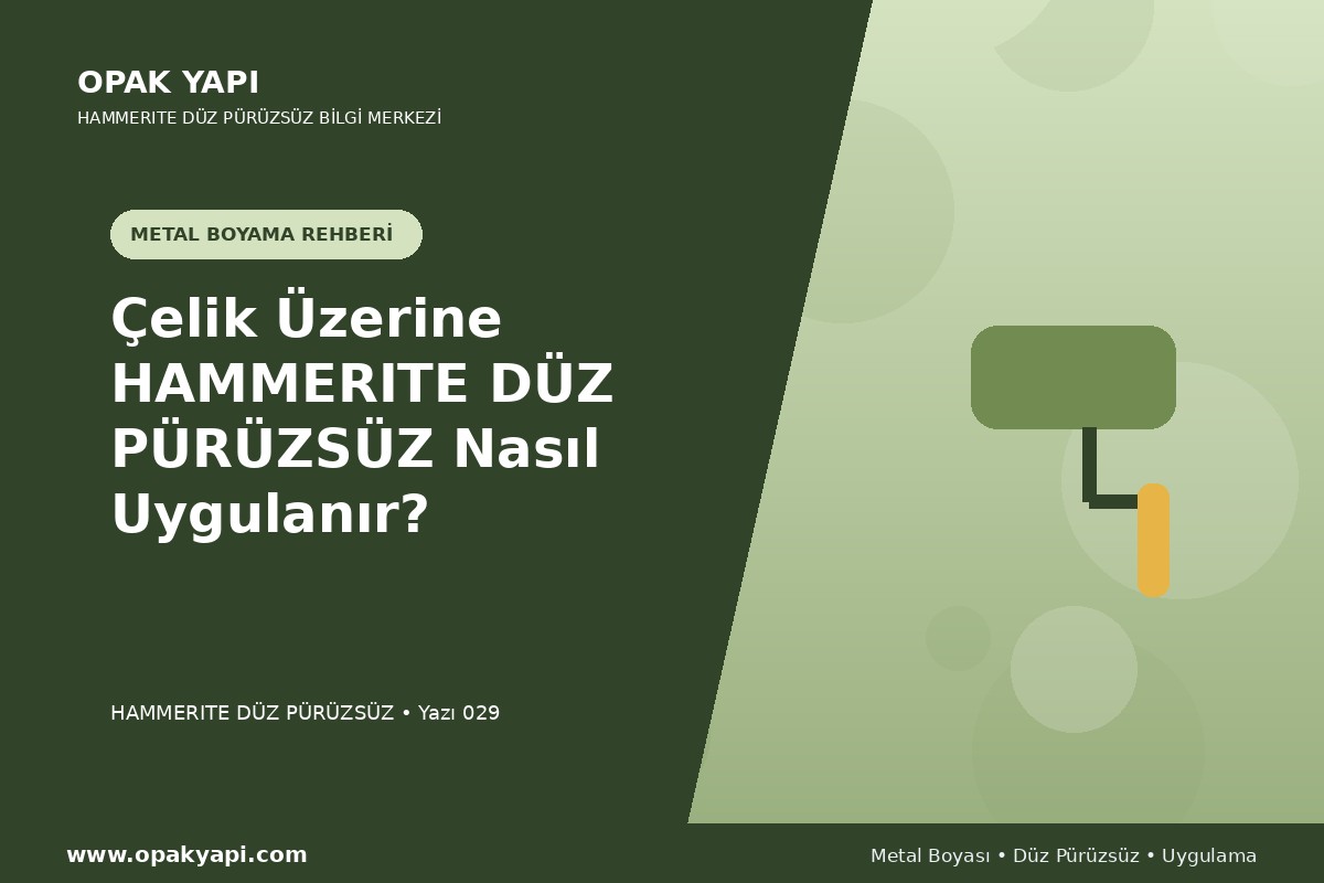 Çelik Üzerine Hammerite Düz Pürüzsüz Metal Boyası Nasıl Uygulanır?
