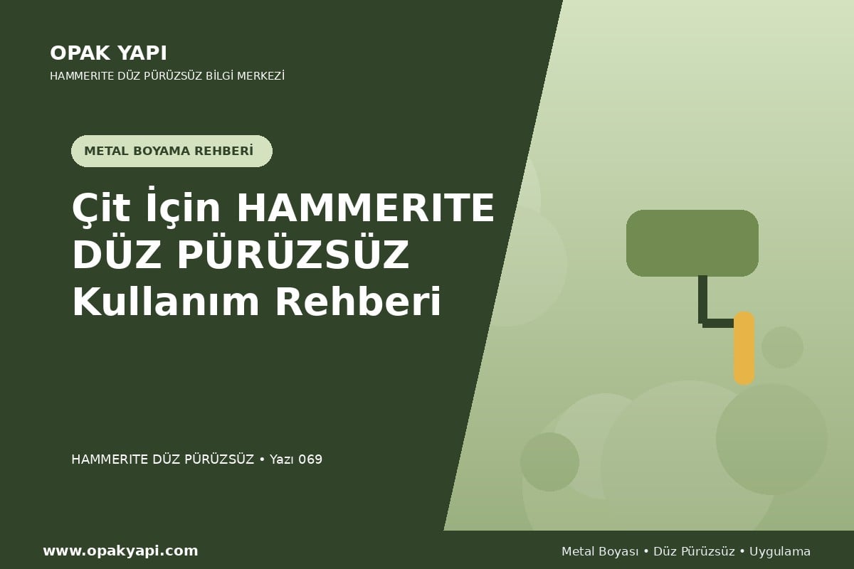 Çit İçin Hammerite Düz Pürüzsüz Metal Boyası Kullanım Rehberi