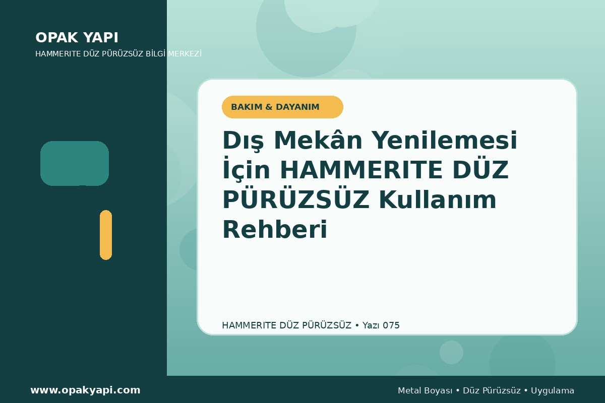 Dış Mekân Yenilemesi İçin Hammerite Düz Pürüzsüz Metal Boyası Kullanım Rehberi