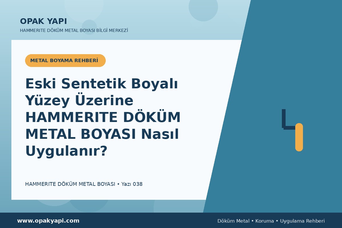 Eski Sentetik Boyalı Yüzey Üzerine Marshall Hammerite Döküm Metal Boyası Nasıl Uygulanır?