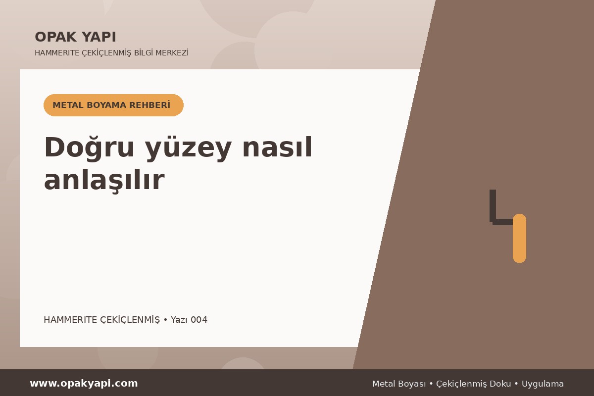 Hammerite Çekiçlenmiş Metal Boyası: Doğru yüzey nasıl anlaşılır