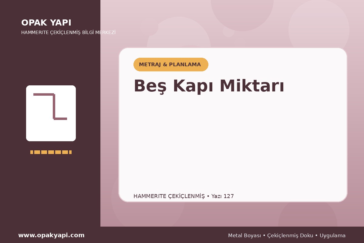 Hammerite Çekiçlenmiş Metal Boyası İçin Beş Kapı Miktarı