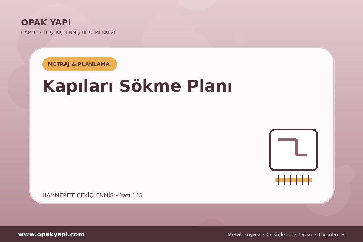Hammerite Çekiçlenmiş Metal Boyası İçin Kapıları Sökme Planı