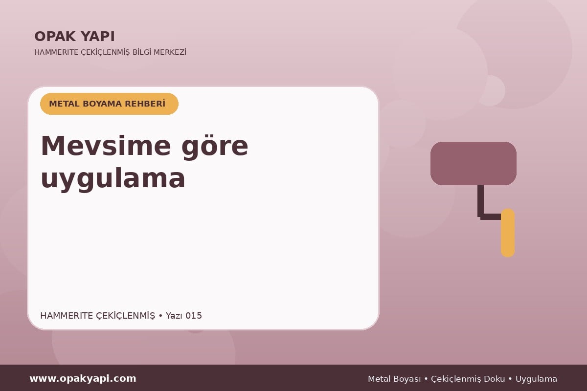 Hammerite Çekiçlenmiş Metal Boyası: Mevsime göre uygulama