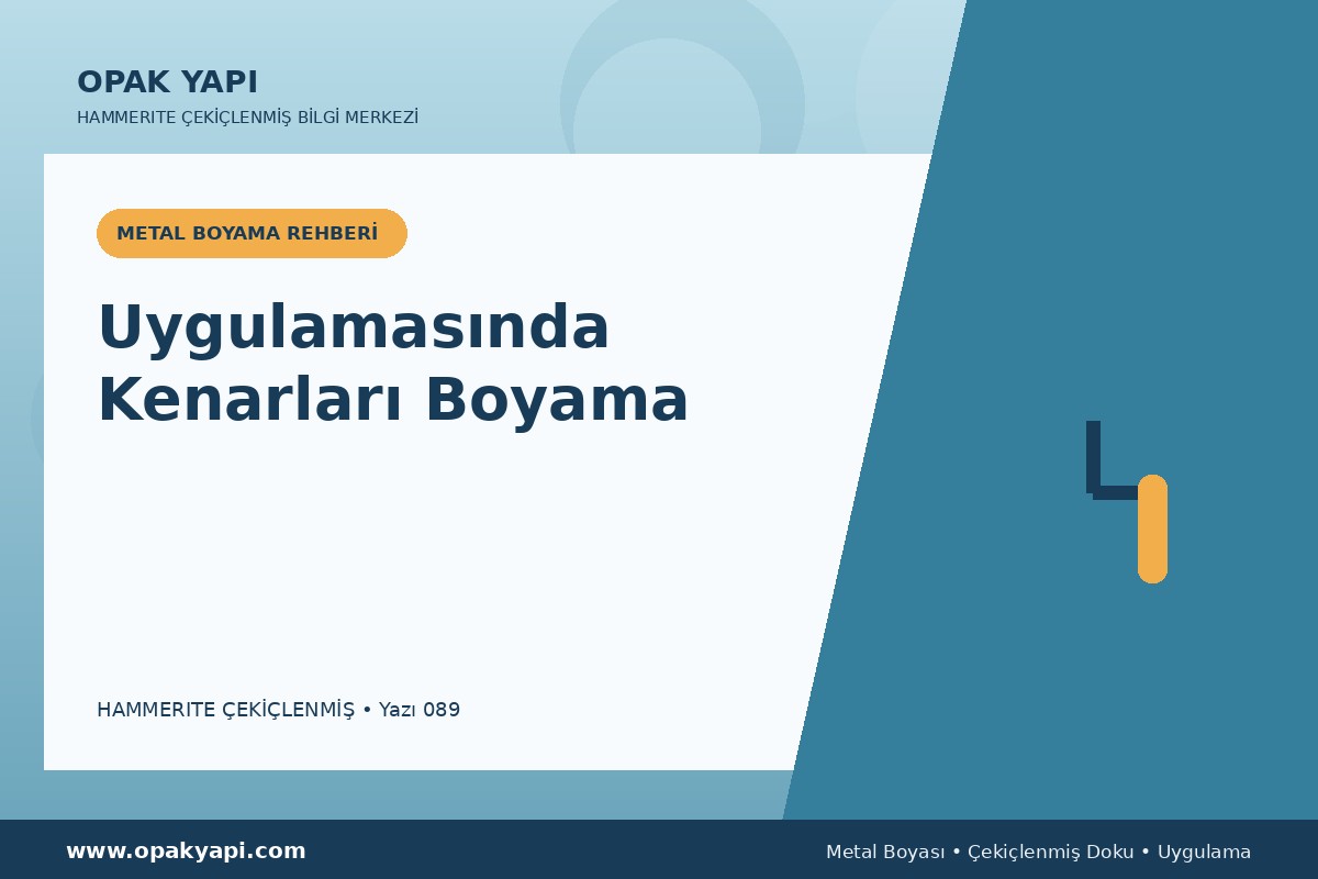 Hammerite Çekiçlenmiş Metal Boyası Uygulamasında Kenarları Boyama