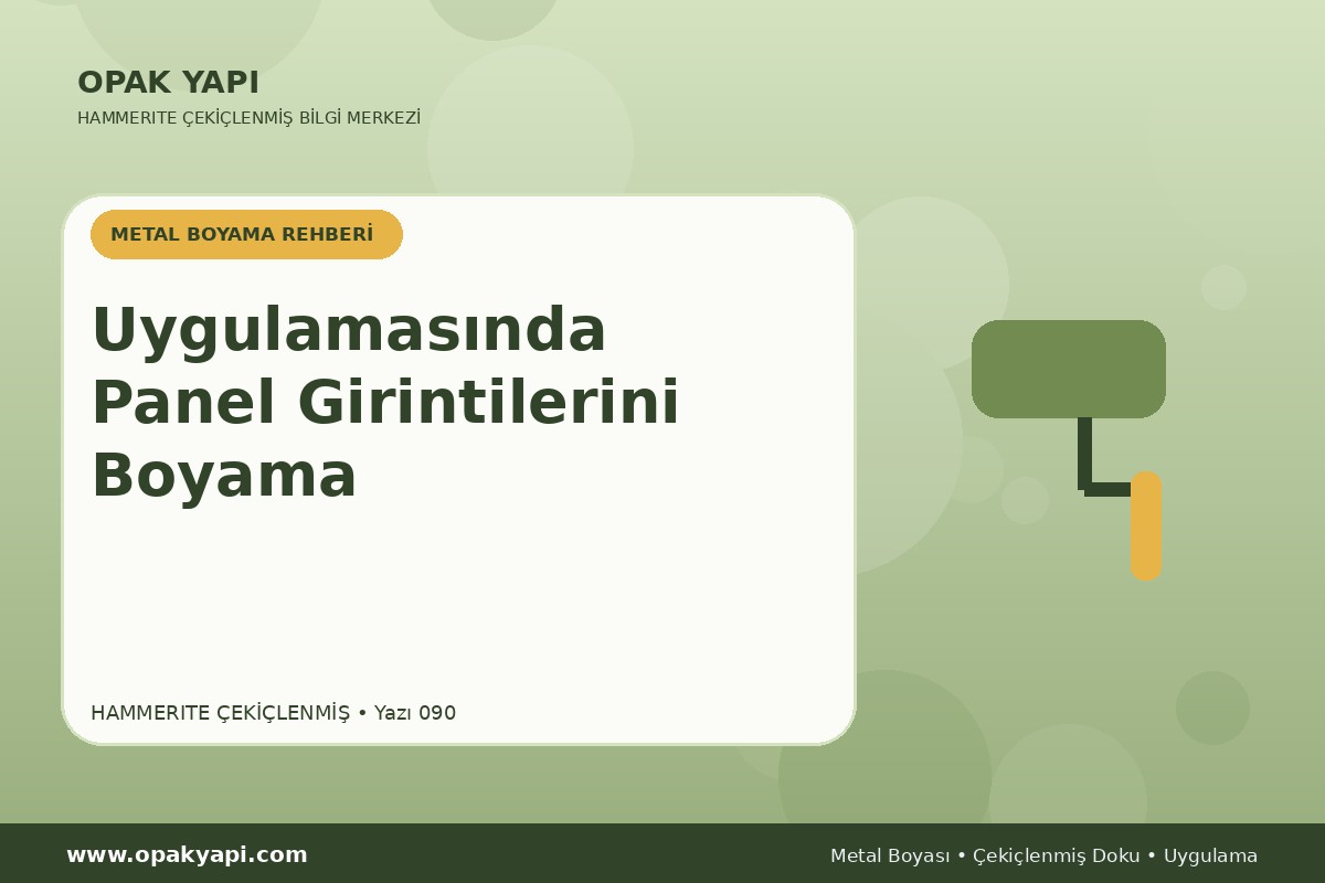 Hammerite Çekiçlenmiş Metal Boyası Uygulamasında Panel Girintilerini Boyama