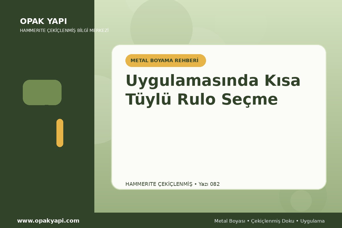 Hammerite Çekiçlenmiş Metal Boyası Uygulamasında Kısa Tüylü Rulo Seçme