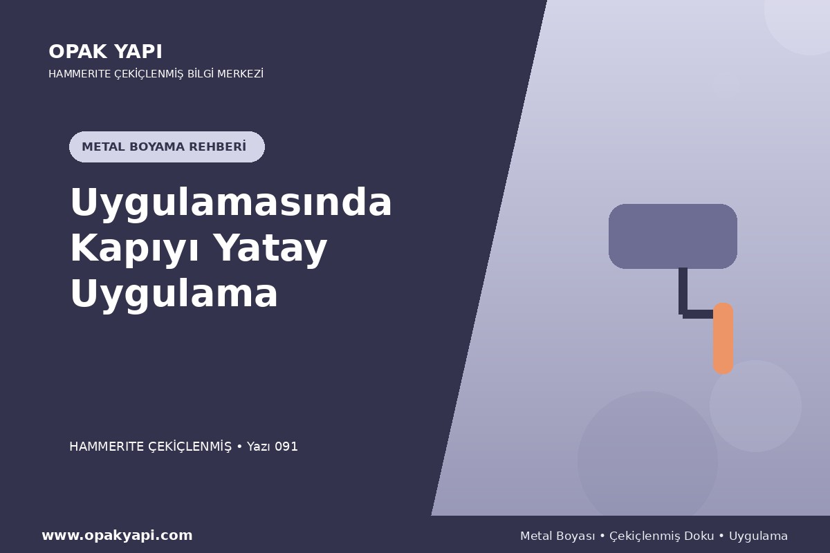 Hammerite Çekiçlenmiş Metal Boyası Uygulamasında Kapıyı Yatay Uygulama