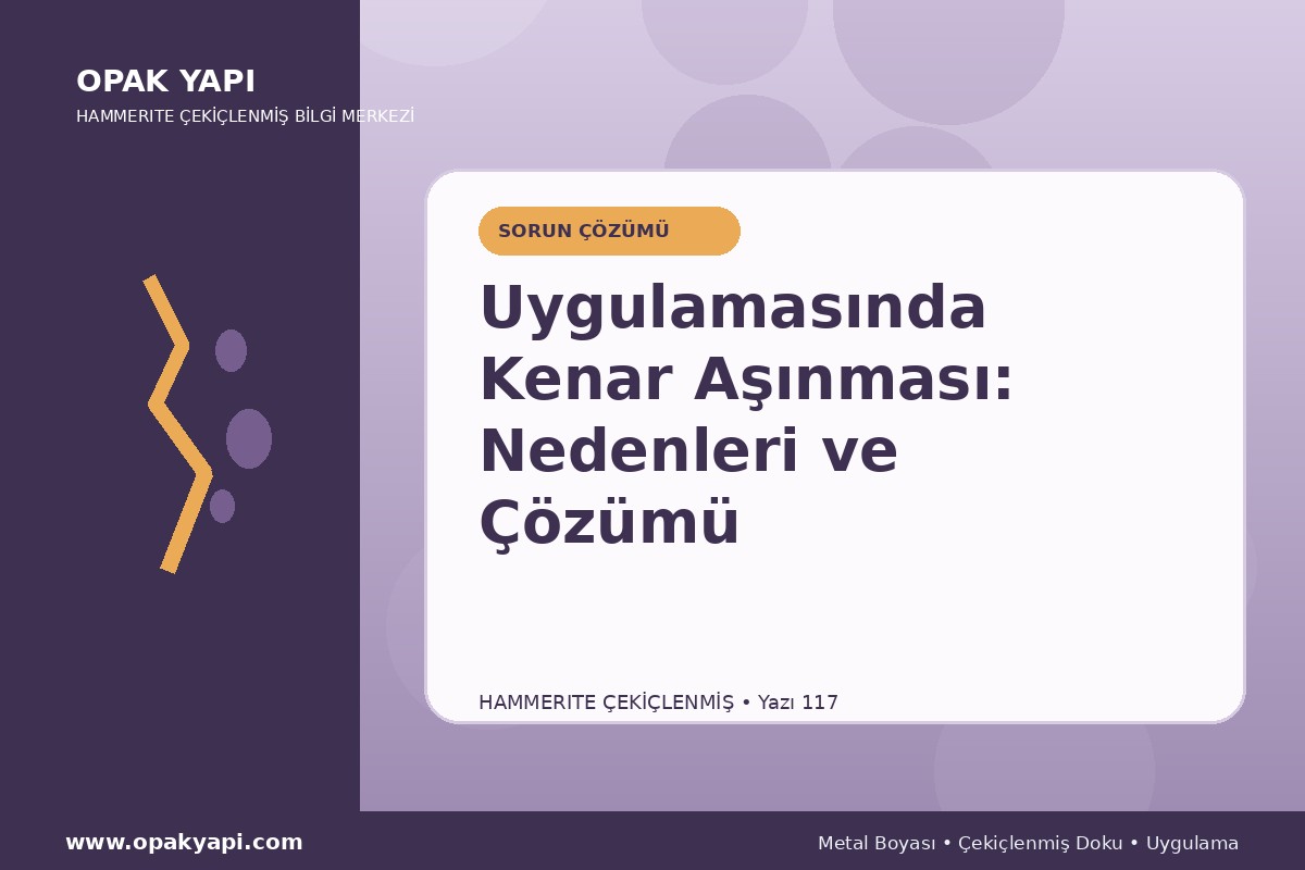 Hammerite Çekiçlenmiş Metal Boyası Uygulamasında Kenar Aşınması: Nedenleri ve Çözümü