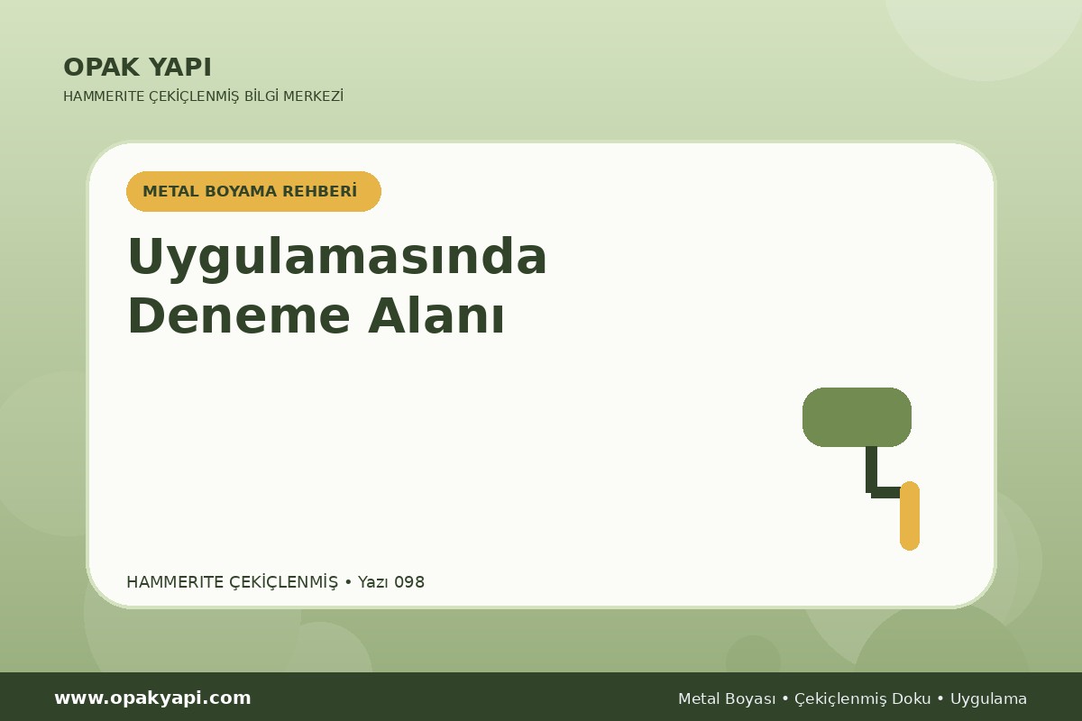 Hammerite Çekiçlenmiş Metal Boyası Uygulamasında Deneme Alanı